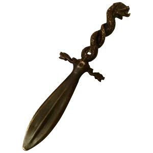 Bronze Serpent Dolphin Letter Opener