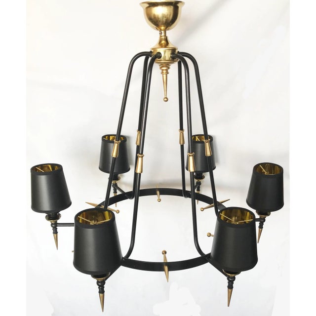 Pair of 6-light chandelier by Stilnovo Circa 1960 45W max per bulb Wired for US and in working condition $ 5 980 for the...