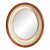 English Walnut Oval Mirror For Sale