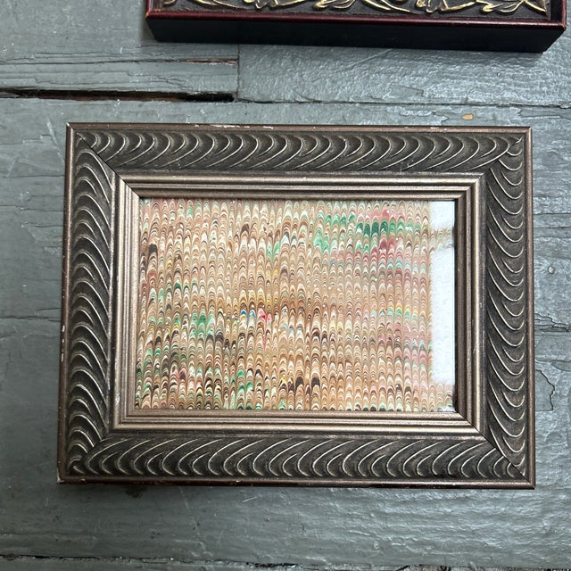 Rustic Vintage Collection of Five Miniature Picture Frames- Set of Five For Sale - Image 3 of 7