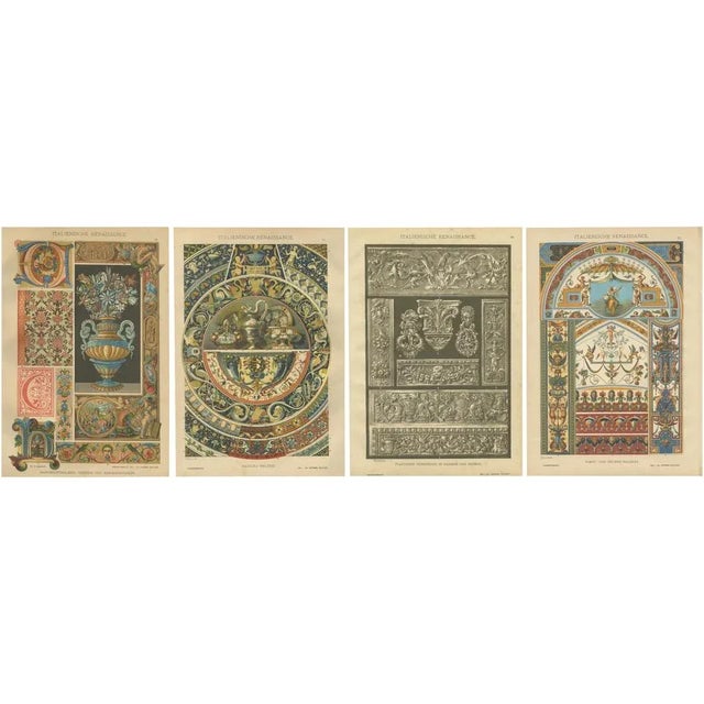 H. Dolmetsch, Renaissance Decorative Prints, 1887, Paper, Set of 4 For Sale - Image 10 of 10
