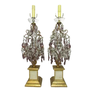 Pair of Vintage Italian Beaded Lamps