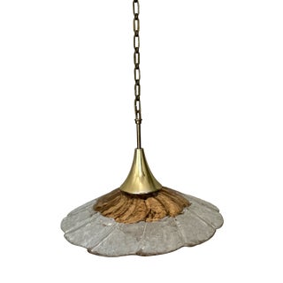 Ceiling Lamp with Double Shade by Lars Hellsten for Orrefors, Sweden, 1970s For Sale