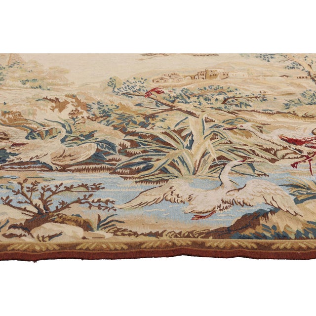Vintage Chinese Aubusson Tapestry, 06'01 X 05'04 For Sale - Image 4 of 10