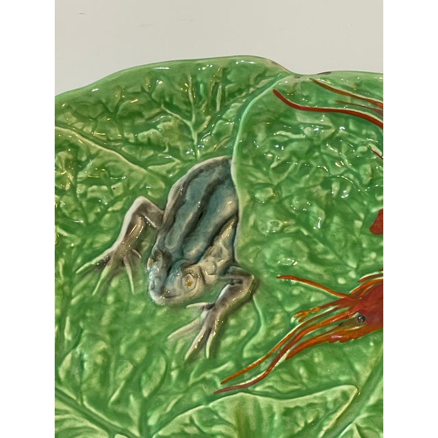 Majolica Lobster Platter Choisy Le Roi, French c.1930 For Sale In West Palm - Image 6 of 11