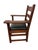 Mission Antique Arts & Crafts Stickley Style Mission Oak Arm Chair For Sale - Image 3 of 9