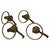 Brass and Glass Coat Hooks, Italy, 1960s, Set of 4 For Sale - Image 6 of 6