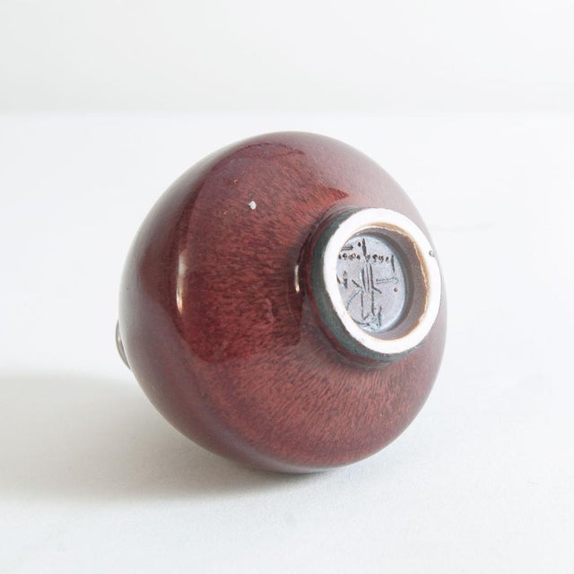 Ceramic Miniature Purple Vase by Berndt Friberg for Gustavsberg, 1960s For Sale - Image 7 of 8