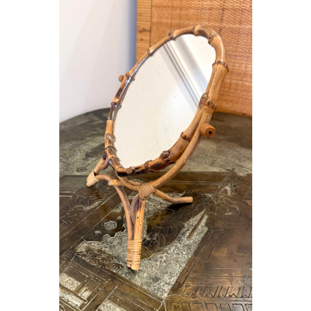 Vintage French Bamboo Mirror For Sale In Miami - Image 6 of 12