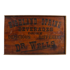 1900s Atwood & McManus Country Store Advertising Plaque Highland Spring Beverages