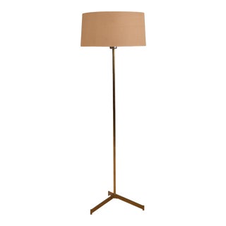 Mid Century Tripod Brass Floor Lamp For Sale