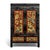 Asian Cabinet with Polychrome Sculpted Panels For Sale - Image 9 of 9