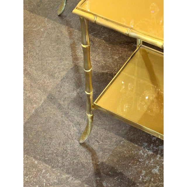 Pair of Bagues Design Bamboo Form Side Tables For Sale - Image 4 of 7
