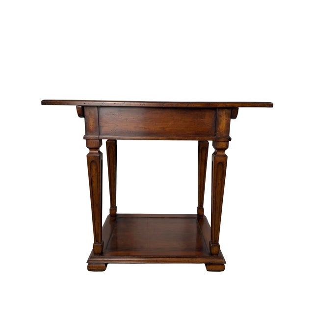Milling Road by Baker Furniture French Country Side Table With Drawer For Sale - Image 11 of 18