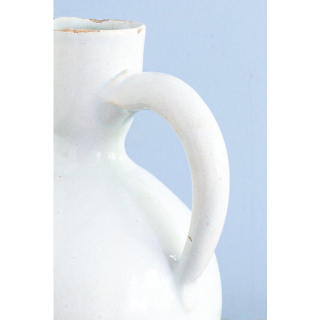 Blue and White Faience Cider Jug, Rouen, 18th Century For Sale - Image 7 of 9