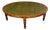 English 19th Century Mahogany Table with Green Leather Oval Top and Turned Legs For Sale