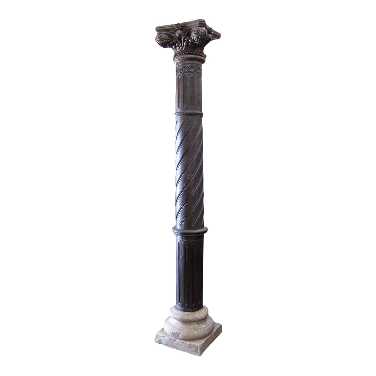 Carved Wood Pillar | Chairish