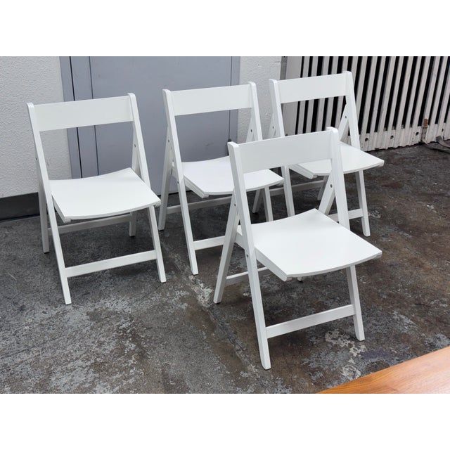 Crate & Barrel Spare Folding Chairs, Set of Four For Sale - Image 9 of 12
