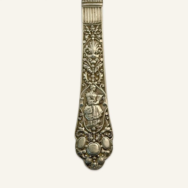 Silver Antique 109 Piece Setting of Medici Old Sterling Silver Flatware by Gotham For Sale - Image 8 of 10