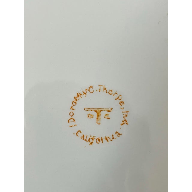 7 VTG Dorothy C. Thorpe MCM Embossed Magnolia Dot5 White Dinner Plates For Sale In San Francisco - Image 6 of 7