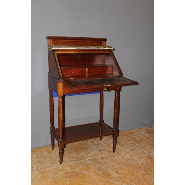 Directoire Style Desk in Mahogany, 1950s For Sale - Image 11 of 12