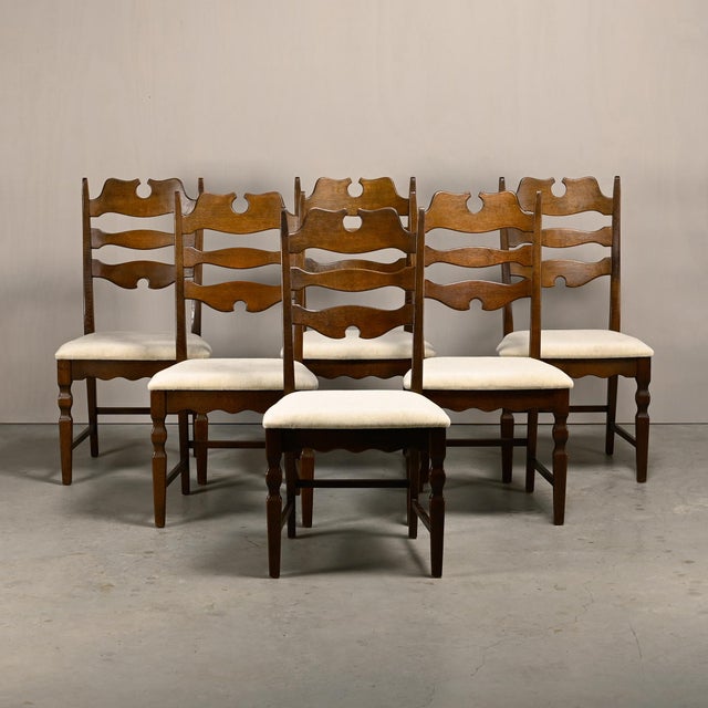 1960s Vintage Razorblade Dining Chairs by Henning Kjærnulf, Denmark, 1960s, Set of 6 For Sale - Image 5 of 18