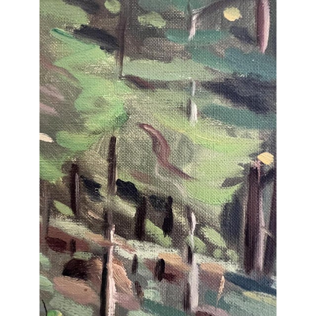 Alexis Louis Roche, Chemin sous-bois, Oil on Canvas For Sale - Image 5 of 11