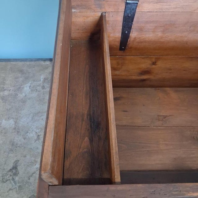 Antique Farmers Chest with Floral Folk Painting, 1800s For Sale - Image 16 of 18