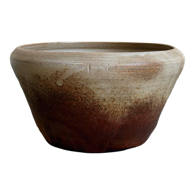 Studio Ceramic Light Brown Gradient Bowl 1960s Mid-Century Modern For Sale
