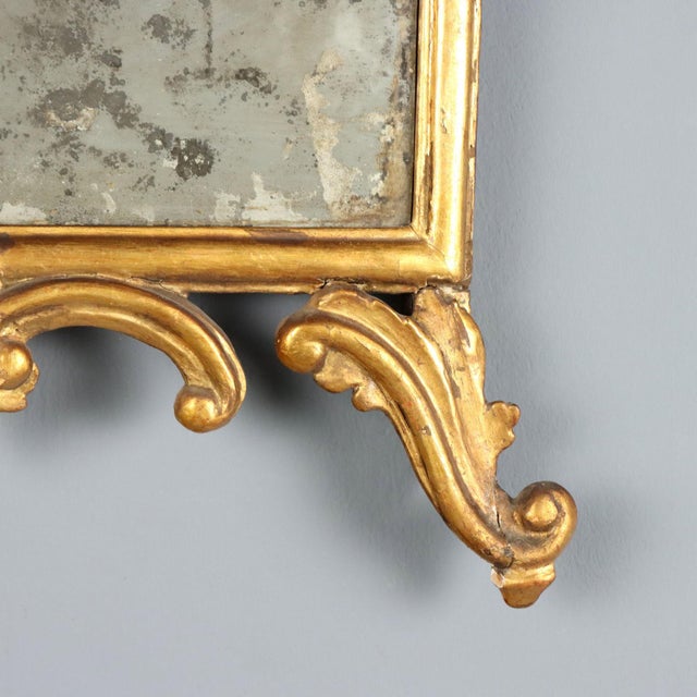 Carved and Gilded Wood Mirror, Italy, 19th Century For Sale - Image 8 of 11