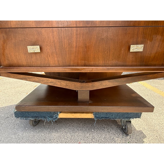 Paul Evans 1970s Mid Century Modern Canadian Architectural Bachelor Chest Manner of Paul Evans For Sale - Image 4 of 15