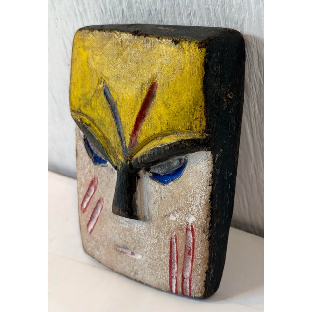African Handcrafted African Lega Wood Mask For Sale - Image 3 of 6