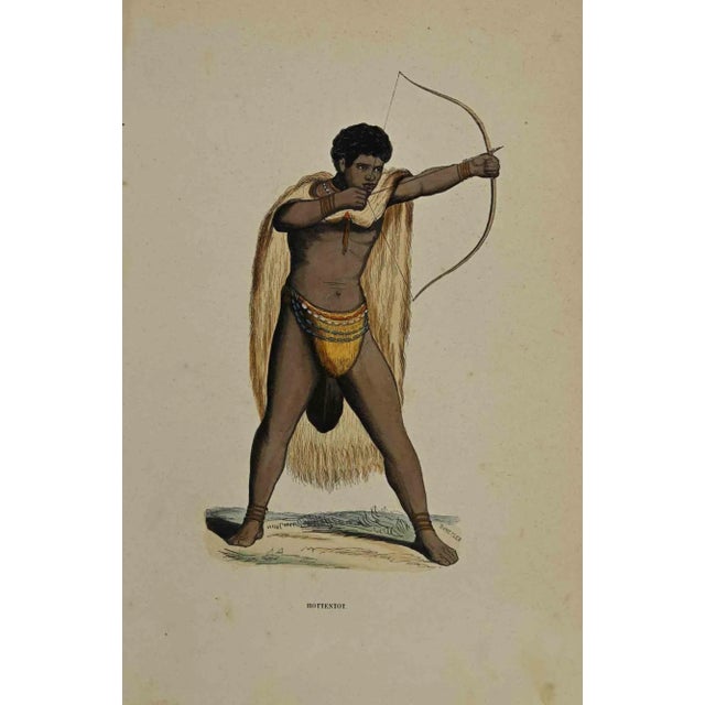 Hottentote is a hand colored lithographs made by Auguste Wahlen in 1844. Good conditions. The artwork belongs to the Suite...