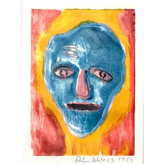 Robin Winters, Conceptual Pop Art Color Oil Monotype Painting Abstract Figure Robin Winters, 1986 For Sale