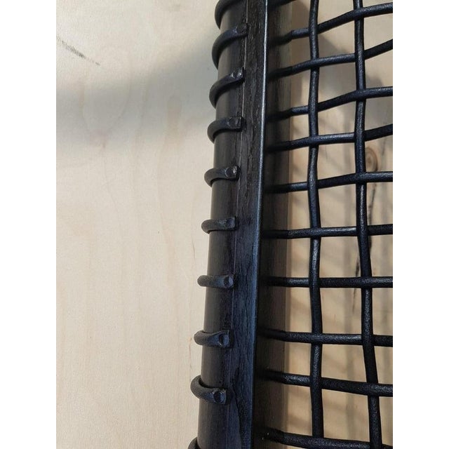 Black Woven and Leather Seat Walnut Klismos Chairs from Pescetta Home Decoration, Set of 6 For Sale - Image 9 of 18