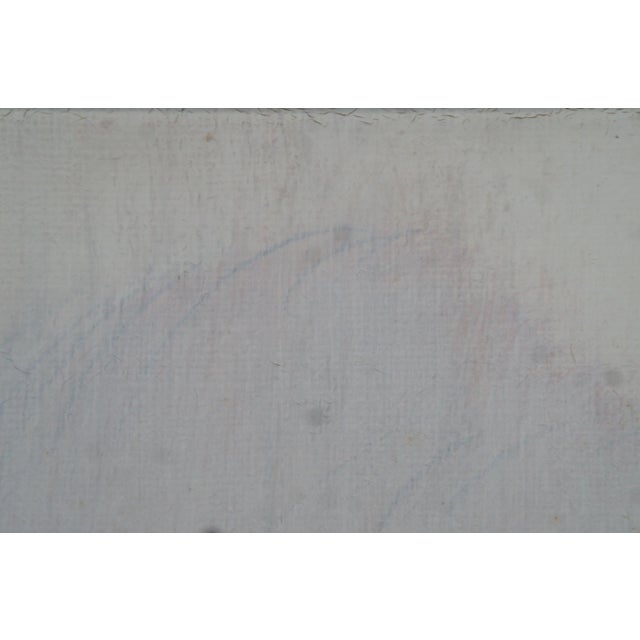 Vintage Vincent Van Gogh Portrait Oil Painting on Burlap Signed Framed For Sale - Image 10 of 13