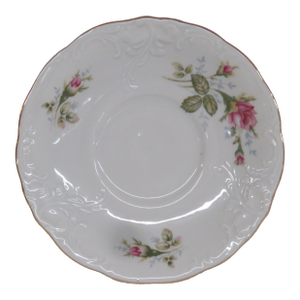Mid 20th Century Wawel Made in Poland Floral Saucer Pompadour Rose Collection Small Plate