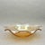 Vintage Jeannette Glass Co. iridescent marigold glass bowl, featuring a highly detailed impressed floral motif and an...