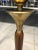 Mid 20th Century Danish Modern Walnut & Brass Torchiere Floor Lamp Manner of Gerald Thurston for Lightolier For Sale - Image 5 of 13