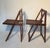 Mid-Century Modern 1966 Vintage Aldo Jacober Trieste Slatted Wood Folding Chairs - Set of 2 For Sale - Image 3 of 12