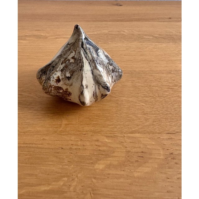 Organic bulbous ceramic sculpture — hand-thrown stoneware, matte glaze. Minimal, tactile art for modern interiors....