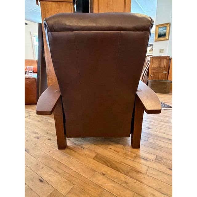 Wood Bustle Back Bow Arm Recliner For Sale - Image 7 of 12