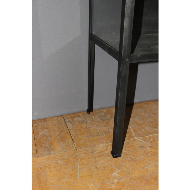 Metal Black Lacquered Iron Display Case, 1920 For Sale - Image 7 of 14