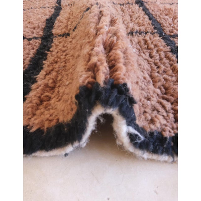 Contemporary Brown Moroccan Rug - 8.4 X 7 Ft For Sale - Image 3 of 8