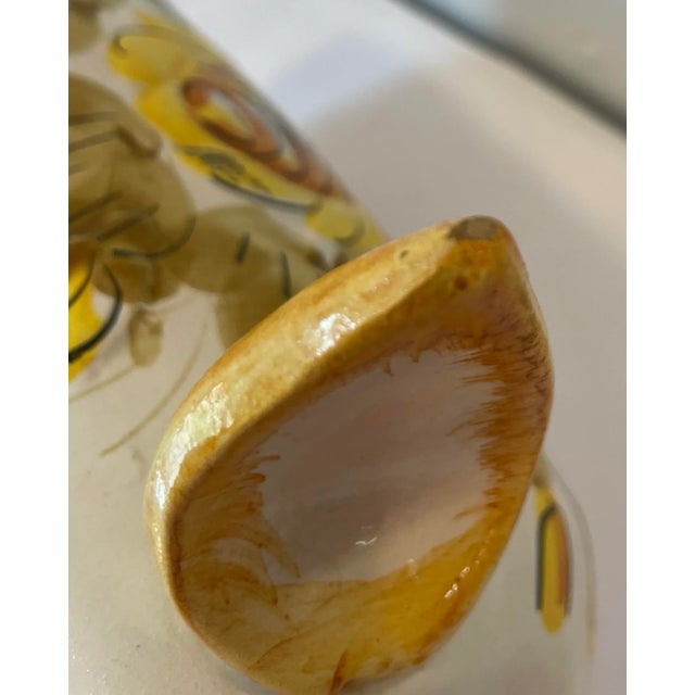 White Vintage Italian Hand Painted Ceramic Piggy Bank For Sale - Image 8 of 11