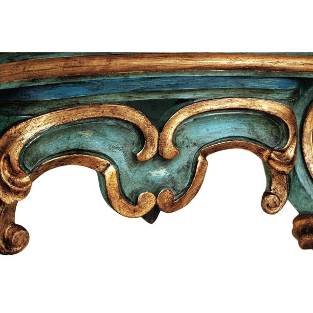 Wood Trumeau & Console in the Louis XV Style - "Allyson" For Sale - Image 7 of 12