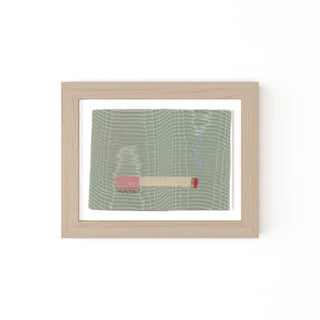 Bizzy the Pink Cigarette by Willa Heart in Natural Frame, Mini Art Print For Sale