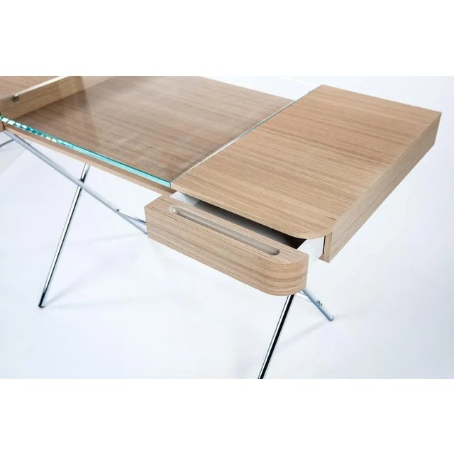 Cosimo Desk with Natural Oak Veneer Top by Marco Zanuso Jr for Adentro, 2023 For Sale - Image 6 of 7