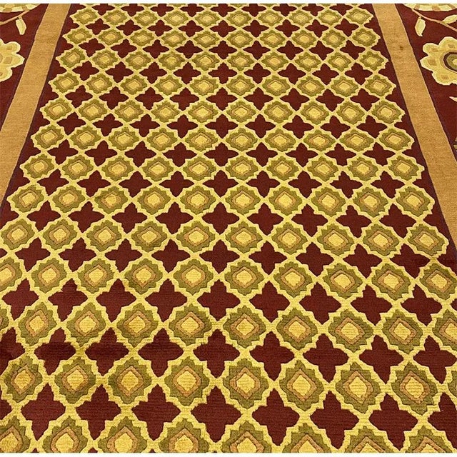 Textile Handwoven Gabbeh Area Rug 6'7"×10'1" For Sale - Image 7 of 11