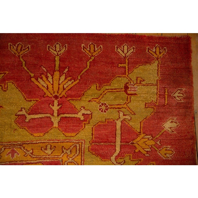 Red Antique Oushak Carpet - 12'4" x 17'9" For Sale - Image 8 of 14